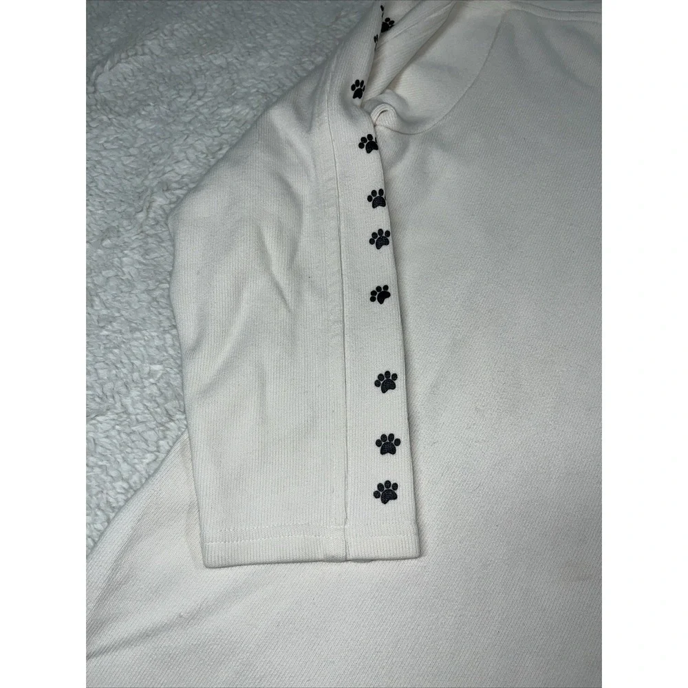 The Disney Store 101 Dalmatians Lightweight‎ Sweatshirt Paw Print Pattern Size L